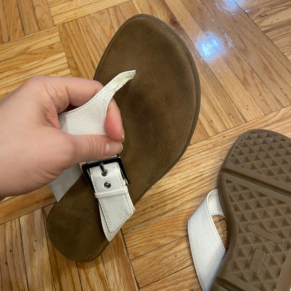 White sandals